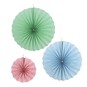 Pastel Party Fan Decorations 3 Pack image number 1