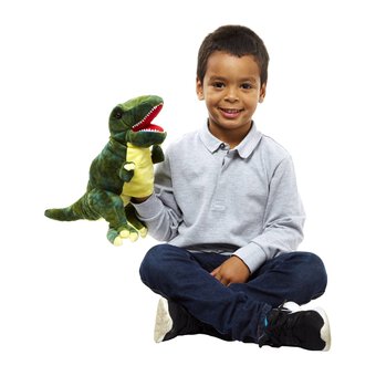 Baby Dino Green T-Rex Puppet