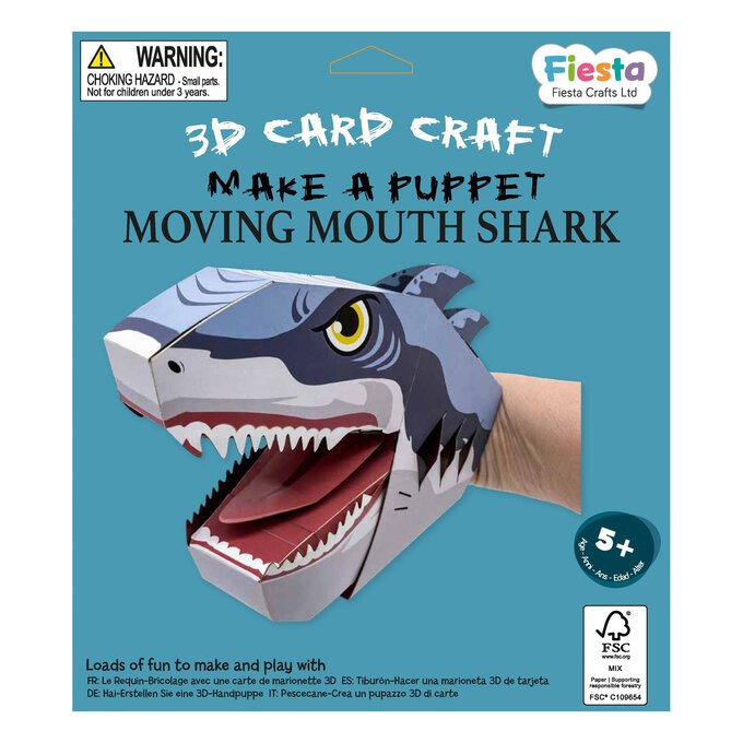 Make a Moving Mouth Shark Puppet Kit image number 1