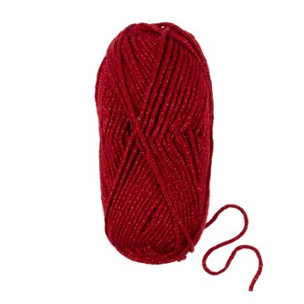 Knitcraft Red Shine Bright Chunky Yarn 100g image number 3