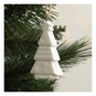 Hanging Glazed Ceramic Tree Decoration 7cm image number 3