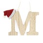 Hanging Wooden Christmas Letter M 9cm image number 3