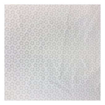 White Burnout Small Daisy Fabric by the Metre | Hobbycraft
