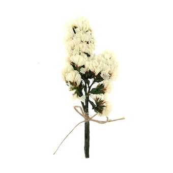 White Dried Forget Me Not Flower Picks 13cm