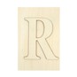 Wooden Letter R Plaque 10cm x 15cm image number 1