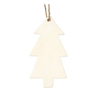 Hanging Ceramic Slim Tree Decoration 10cm