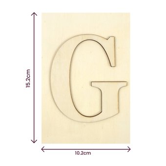 Wooden Letter G Plaque 10cm x 15cm image number 4