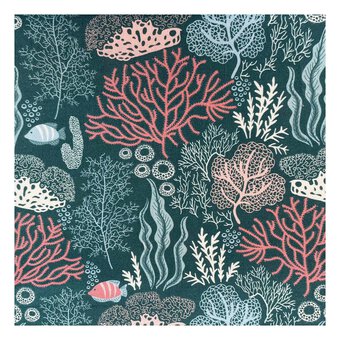 Tranquil Shores Coral Reef Cotton Fabric by the Metre