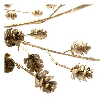 Metallic Gold Pinecone Garland 1.5m image number 3