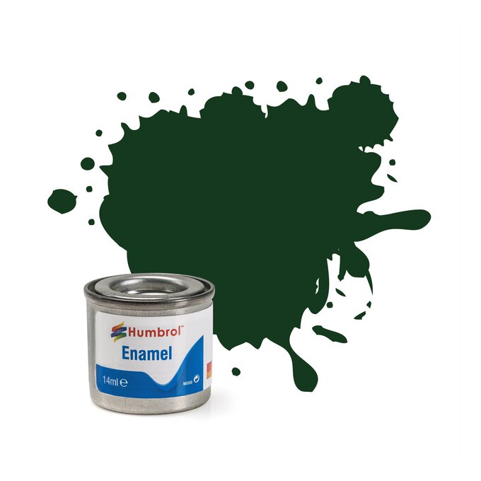 Humbrol Brunswick Green Enamel Gloss Paint 14ml (3) image number 1