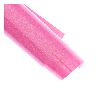 Siser Neon Pink Glitter Heat Transfer Vinyl 30cm x 50cm image number 3