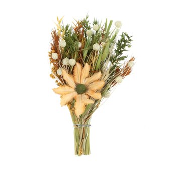 Yellow Natural Dried Buttonhole 14cm image number 3