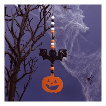 Halloween Wooden Bead Decoration 30cm