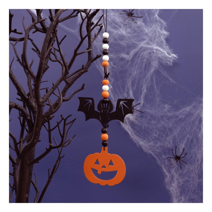 Halloween Wooden Bead Decoration 30cm image number 1