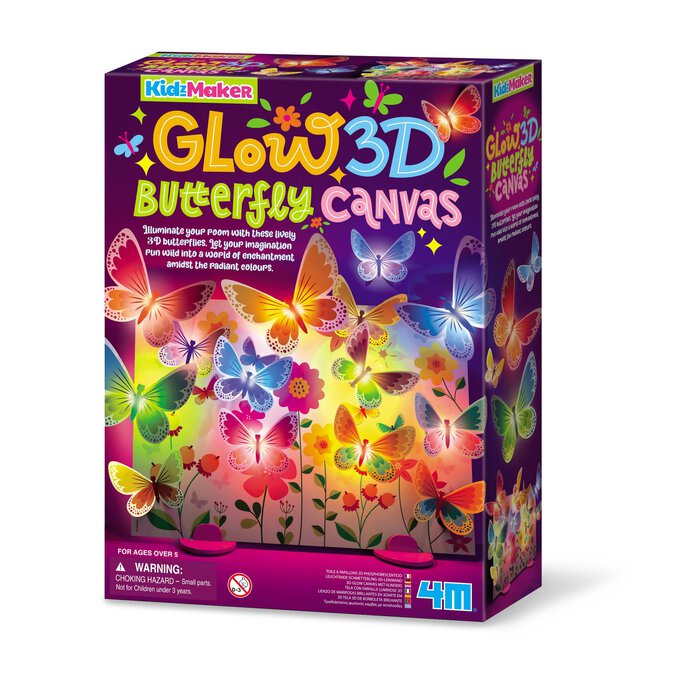 KidzMaker Glow 3D Butterfly Canvas image number 1