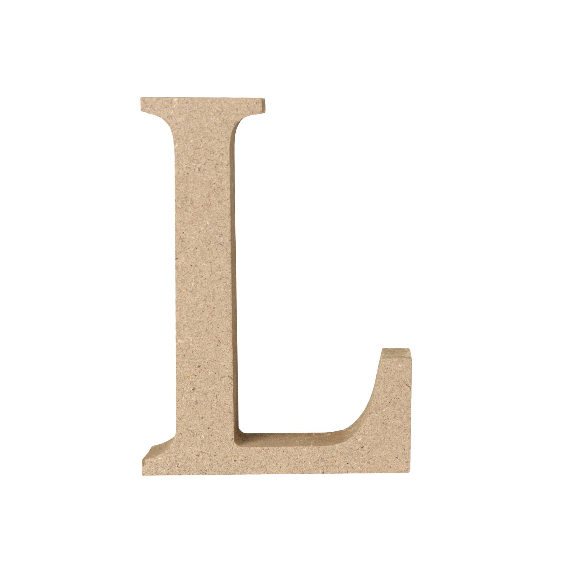 MDF Wooden Letter L 8cm | Hobbycraft