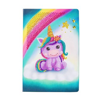 Unicorn Smile Crystal Art Notebook Kit