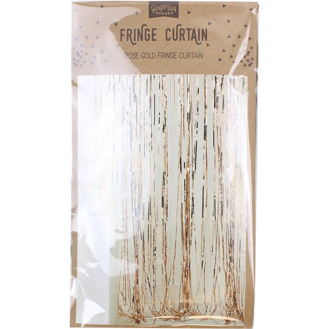Matte Gold Fringe Curtain | The Party Darling