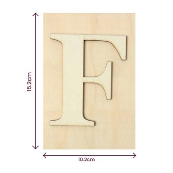 Wooden Letter F Plaque 10cm x 15cm image number 4