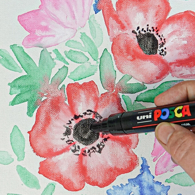 Floral Illustration Tutorial: POSCA Marker Techniques for Beginners ✦  Favorite Paper & Drawing Tips! 