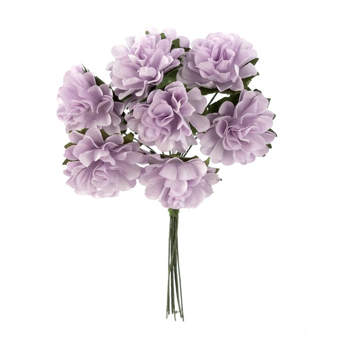 Mini Lilac Wired Floral Picks 8 Pack  image number 1