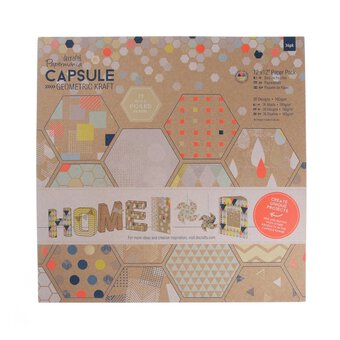 Geometric Kraft Paper Pad 12 x 12 Inches 36 Pack image number 3