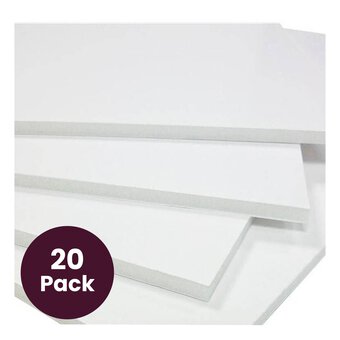 White Foam Board A2 20 Pack Bundle