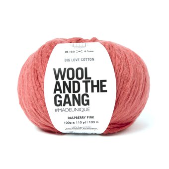 Wool and the Gang Raspberry Pink Big Love Cotton 100g