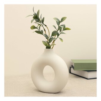 Ceramic Round Vase with Hole 13cm x 14cm image number 2