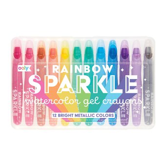 Rainbow Sparkle Watercolour Gel Crayons 12 Pack