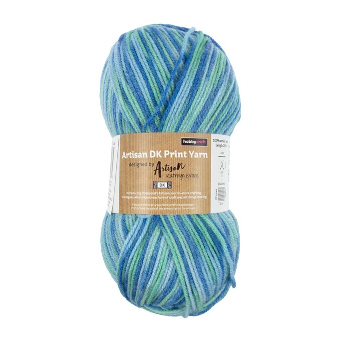 Knitcraft Blue Artisan DK Print Yarn 100g image number 1