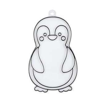 Penguin Plastic Suncatcher