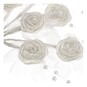 White Pearl Rose Wired Floral Picks 6 Pieces image number 3