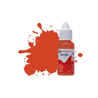 Humbrol Red Satin Acrylic Paint Dropper 14ml (132)