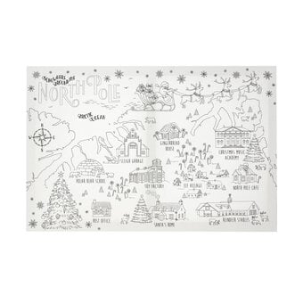 Christmas Map Colour-in Canvas