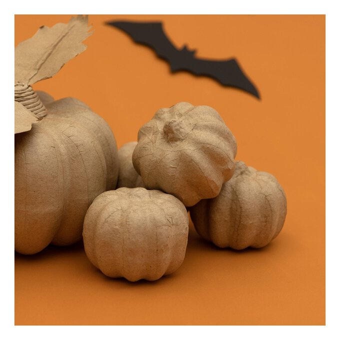 Mini Mache Pumpkins 4 Pack image number 1