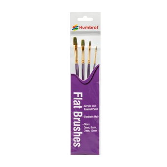 Humbrol Flat Brushes 4 Pack