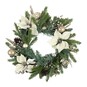 White and Gold Poinsettia Wreath 51cm image number 2