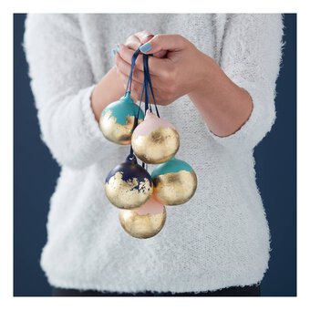 Ceramic Baubles with Jute 3 Pack