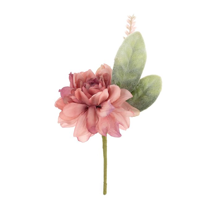 Dark Pink Finished Buttonhole Pick 14cm image number 1