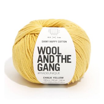 Wool and the Gang Chalk Yellow Shiny Happy Cotton 100g