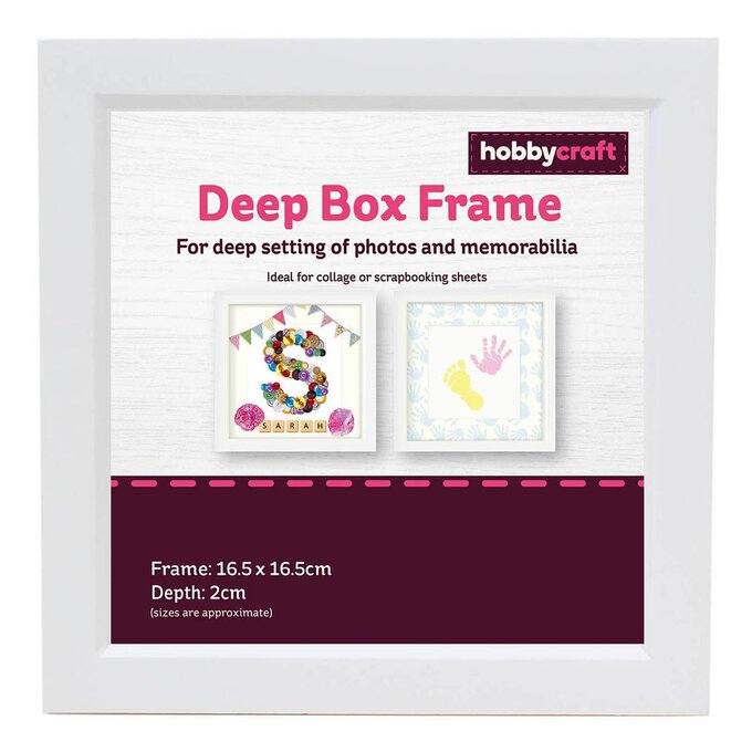 White Deep Box Frame 15cm X 15cm Hobbycraft