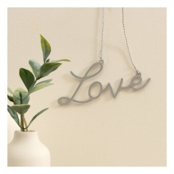 Silver Love Hanging Decoration 11cm