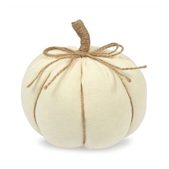 White Linen Pumpkin 15cm