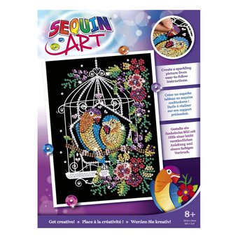 Sequin Art Purple Peacock, Sparkling Arts and Crafts Kit Creative Crafts for Adults and Kids