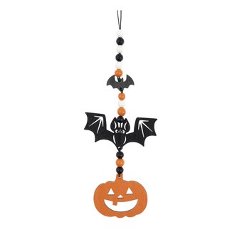 Halloween Wooden Bead Decoration 30cm