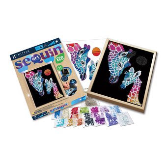 Kitfix Giraffe and Calf Sequin Art Premium Kit image number 4