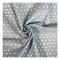 Silver Grey Simple Polka Polycotton Fabric by the Metre image number 1