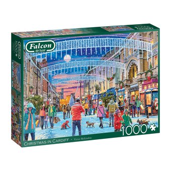 Falcon Christmas in Cardiff Jigsaw Puzzle 1000 Pieces