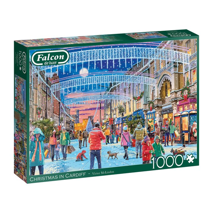 Falcon Christmas in Cardiff Jigsaw Puzzle 1000 Pieces image number 1